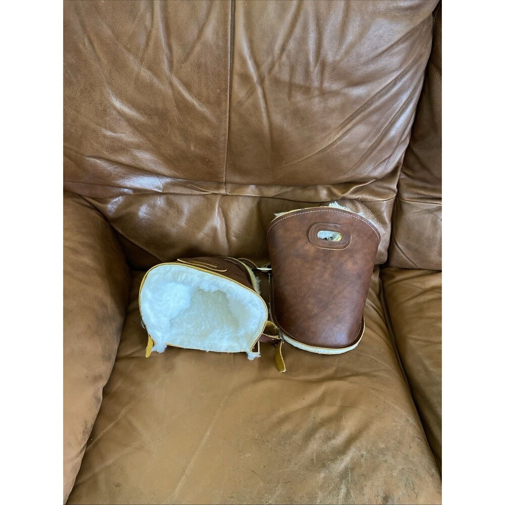 Brand new hand made Leather And fleece Stirrup Covers